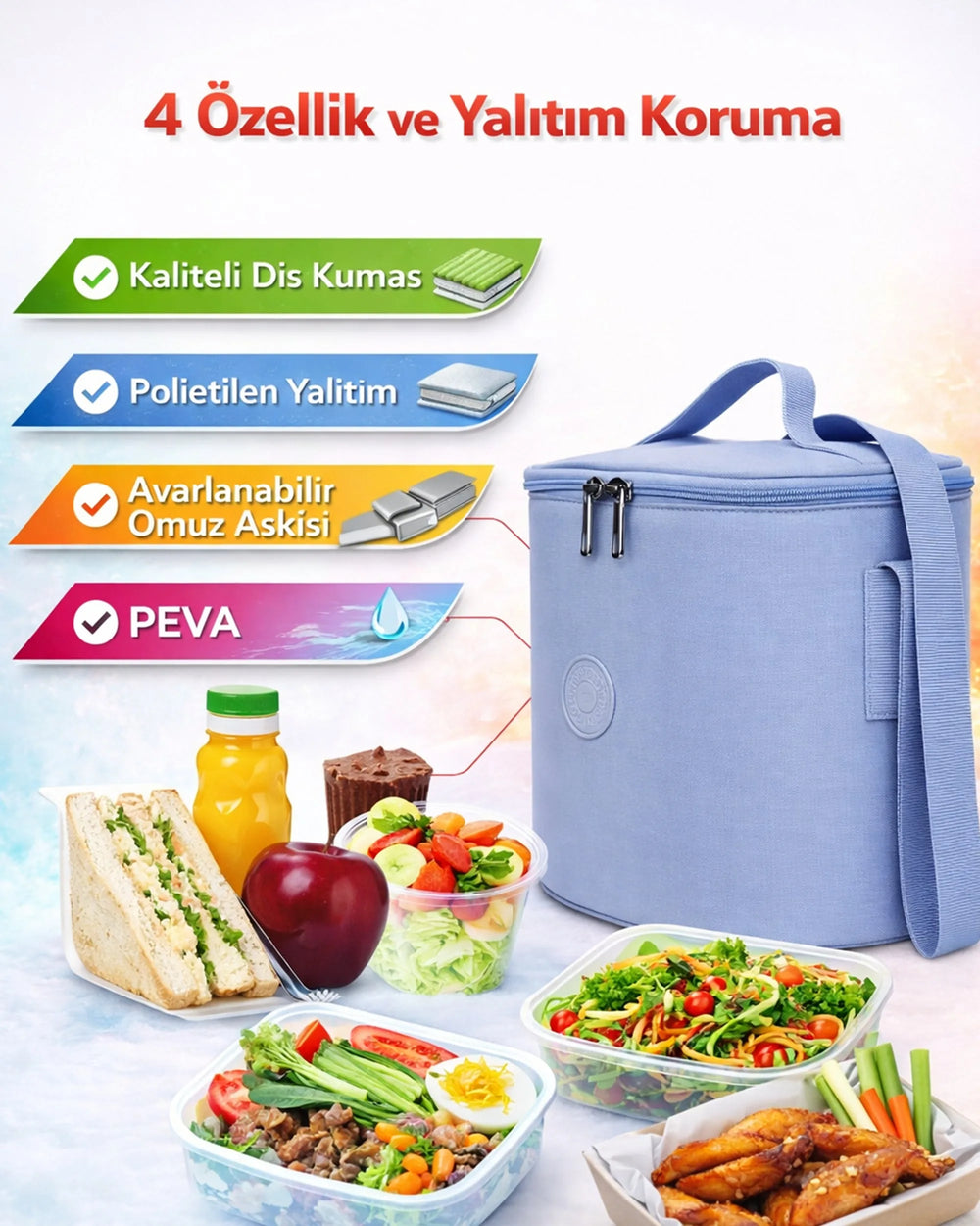 Alone Arya Termal Yemek Çantası 9311 Mavi - görüntü 3