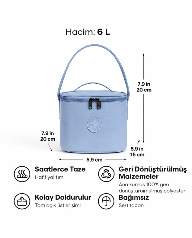 Alone 9311 Arya Termal Yemek ve Beslenme Çantası 7L Mavi