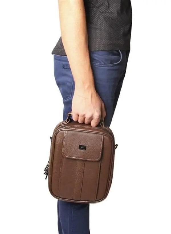 Deri el çantası erkek|3753 Kahverengi - alonebag
