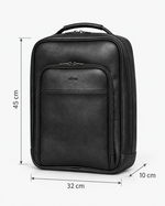 ALONE 1025 siyah suni deri laptop sırt çantası, ölçüleri: 45 cm yükseklik, 32 cm genişlik, 10 cm derinlik