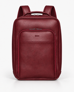 ALONE 1025 bordo suni deri laptop sırt çantası, önden görünüm
