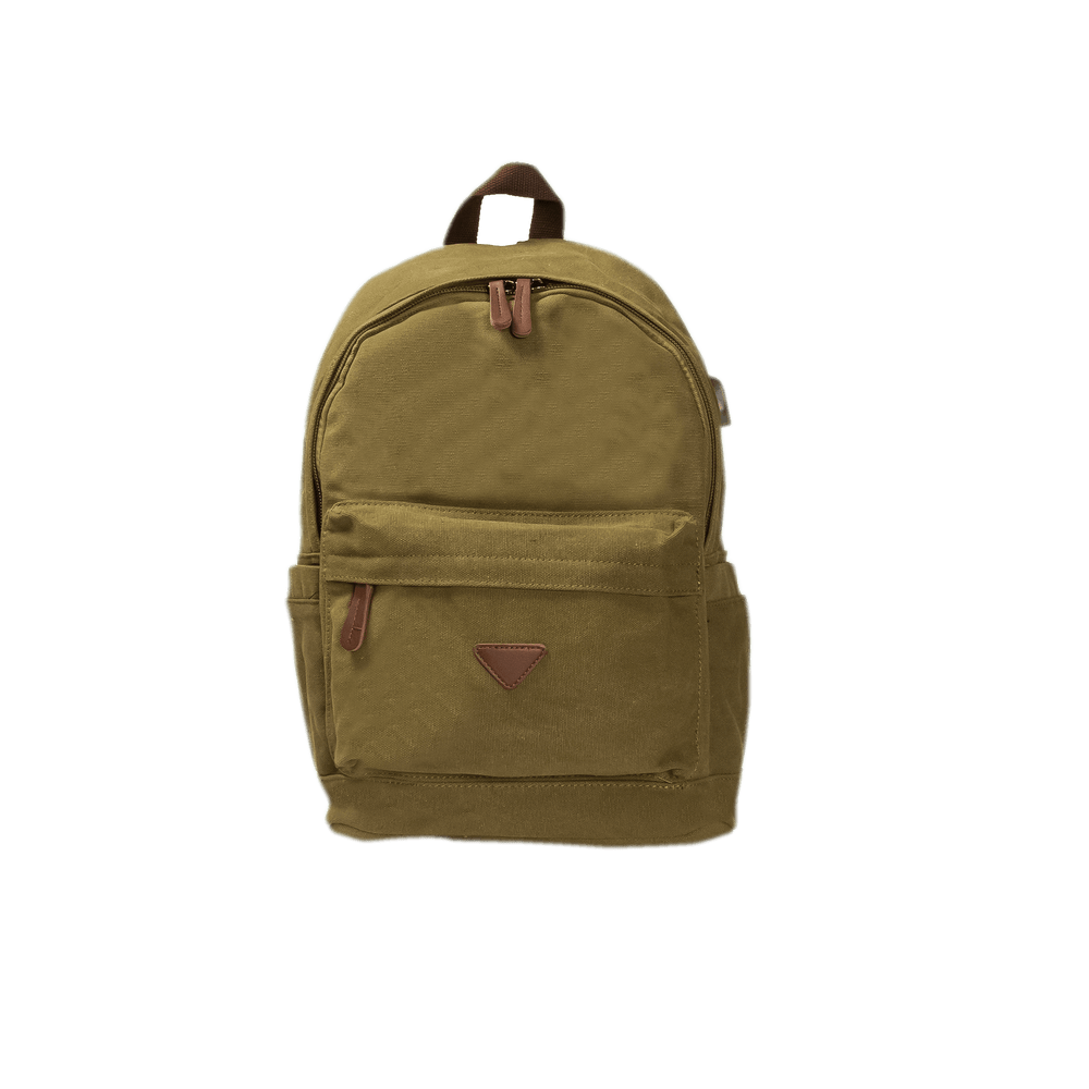 Kanvas Laptop Gözlü Sırt Çantası - Alone | 5044Haki - alonebag