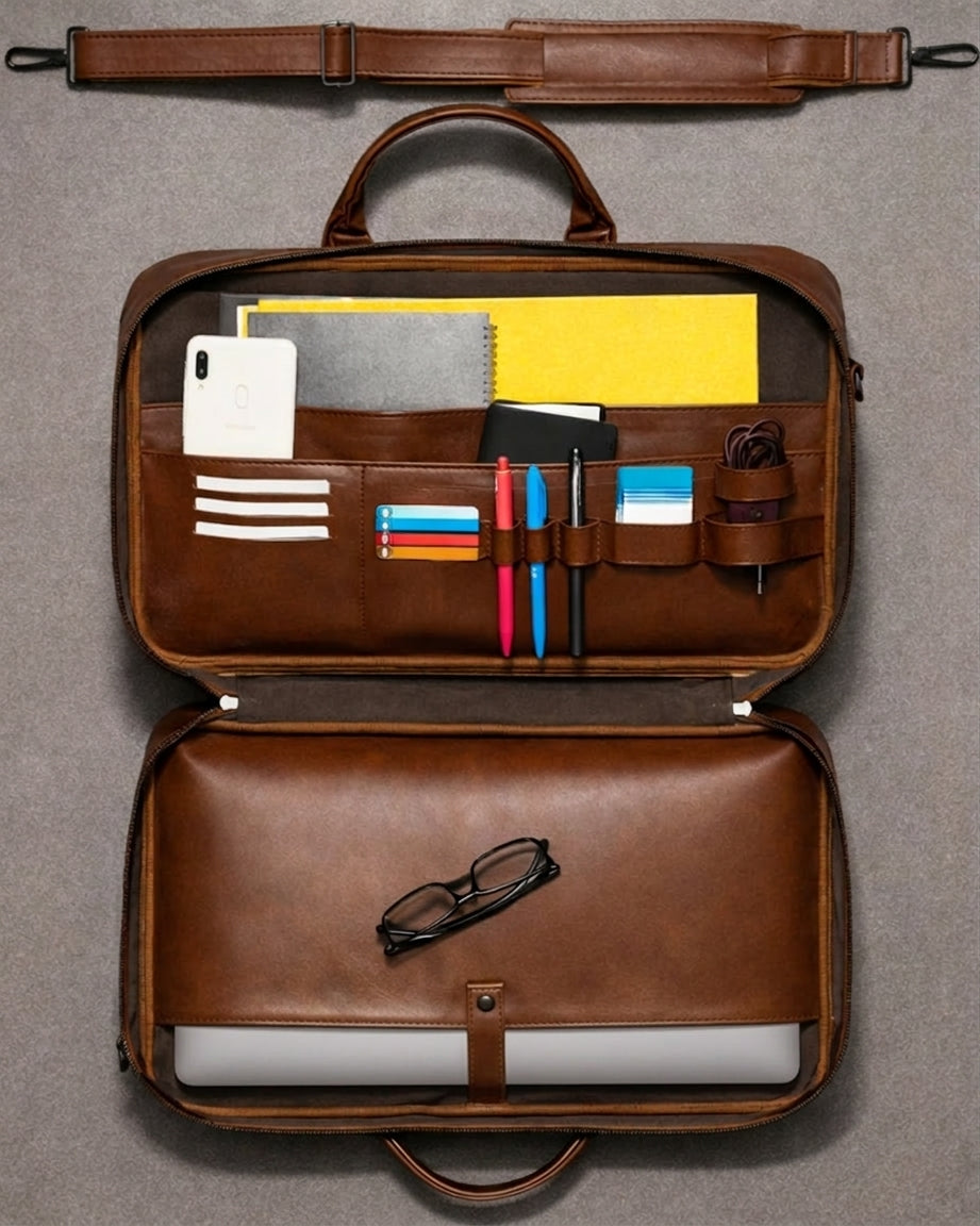 Alone Organizer Laptop & Evrak Çantası 15.6"|1005 Taba
