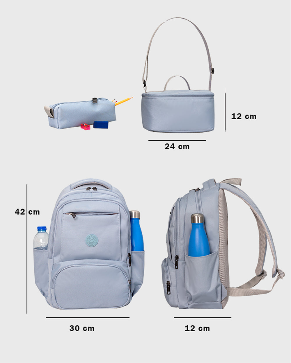 Alone Arya İlkokul Çanta Seti – 3'lü Set | 8581 Mavi
