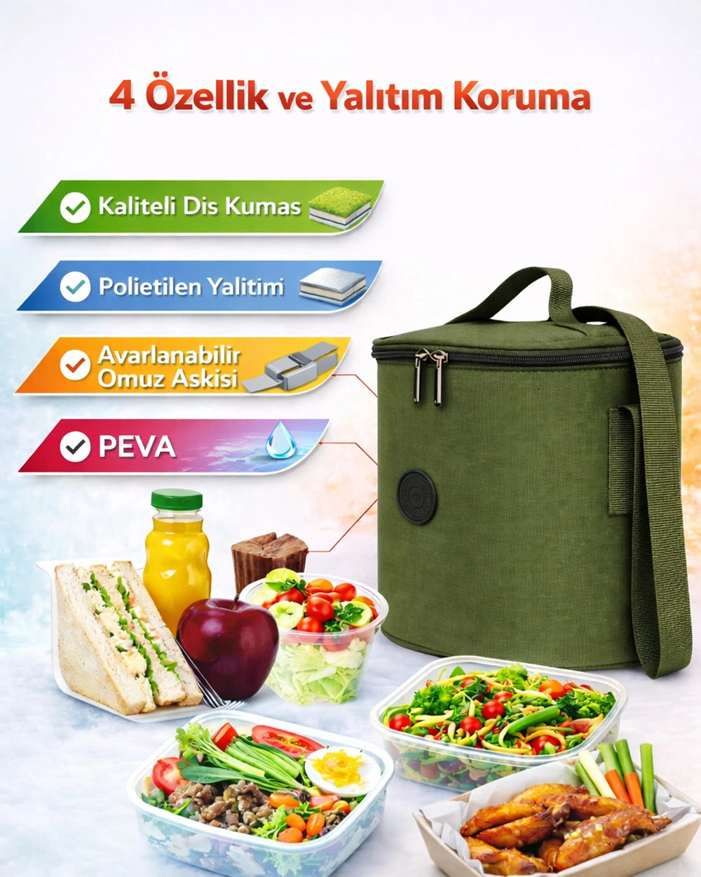 Alone Arya Termal Yemek Çantası 9311 Haki - görüntü 8