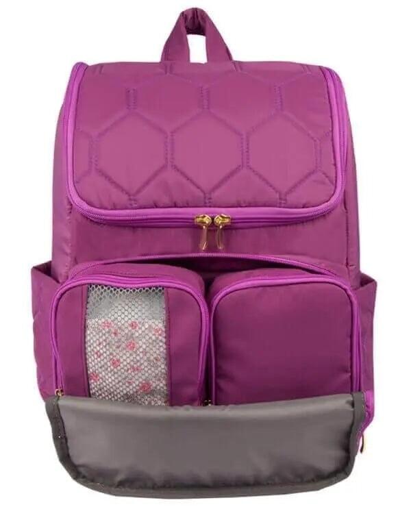 Bebek Bakım Çantası & Anne Bebek Sırt Çantası - Mürdüm | 9315 - alonebag