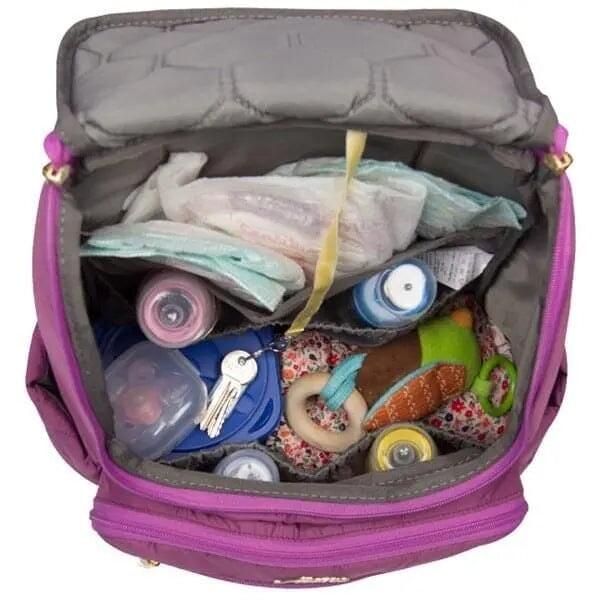 Bebek Bakım Çantası & Anne Bebek Sırt Çantası - Mürdüm | 9315 - alonebag