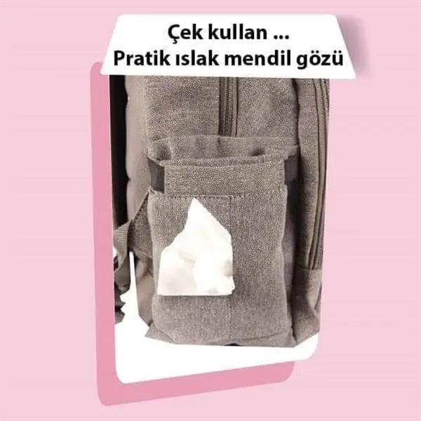 Bebek Bakım Sırt Çantası|Alone 9300 Siyah - alonebag