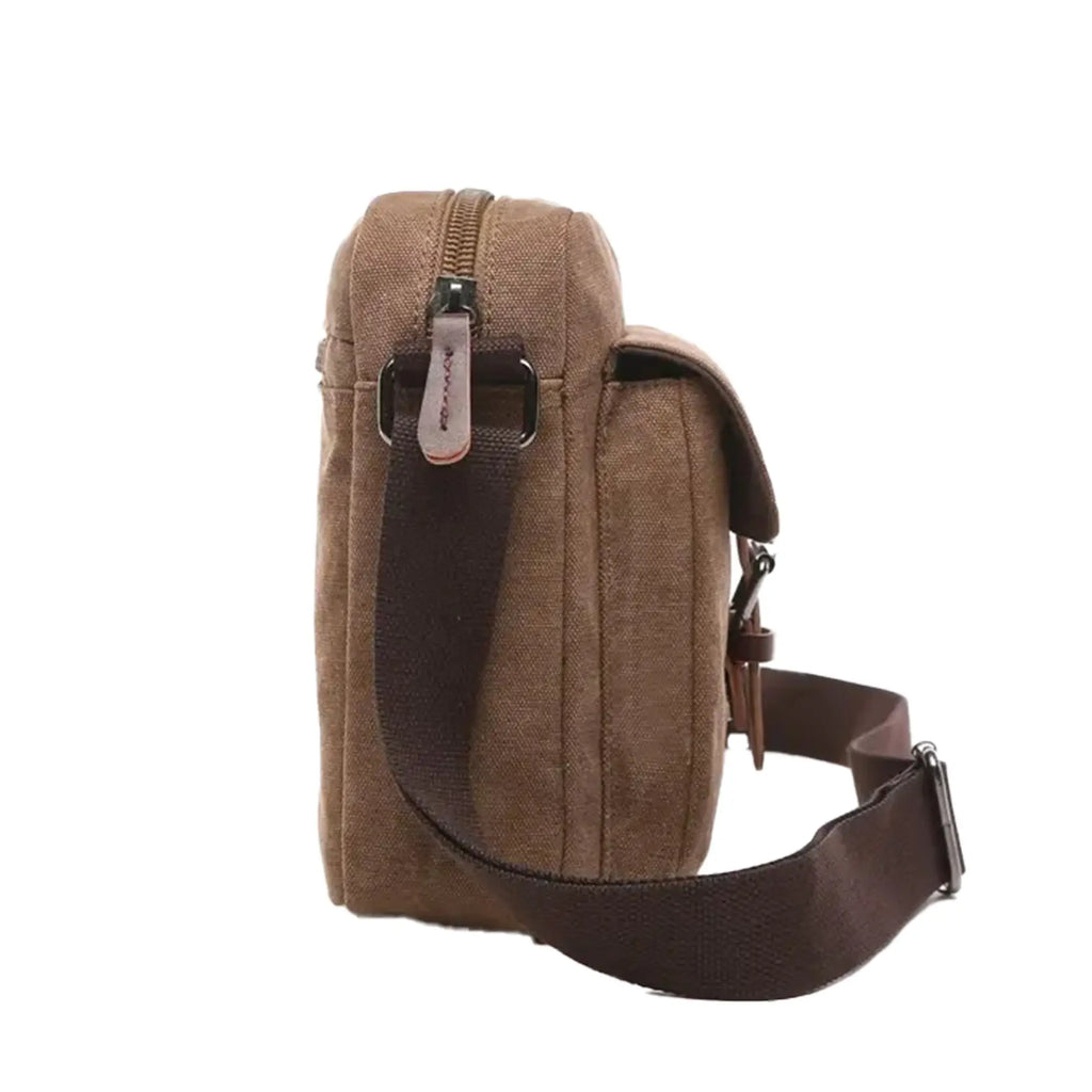 Crossbody Kanvas Omuz Çanta|5048 Siyah - Alone Çanta