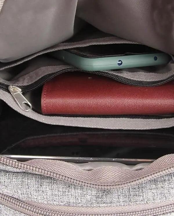 Crossbody kumaş Kadın Omuz Çantası Kahverengi |Alone 8711 - alonebag