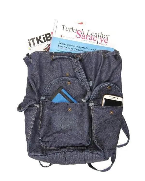 Kadın Denim Sırt Çantası Kar | Alone 5117 - alonebag