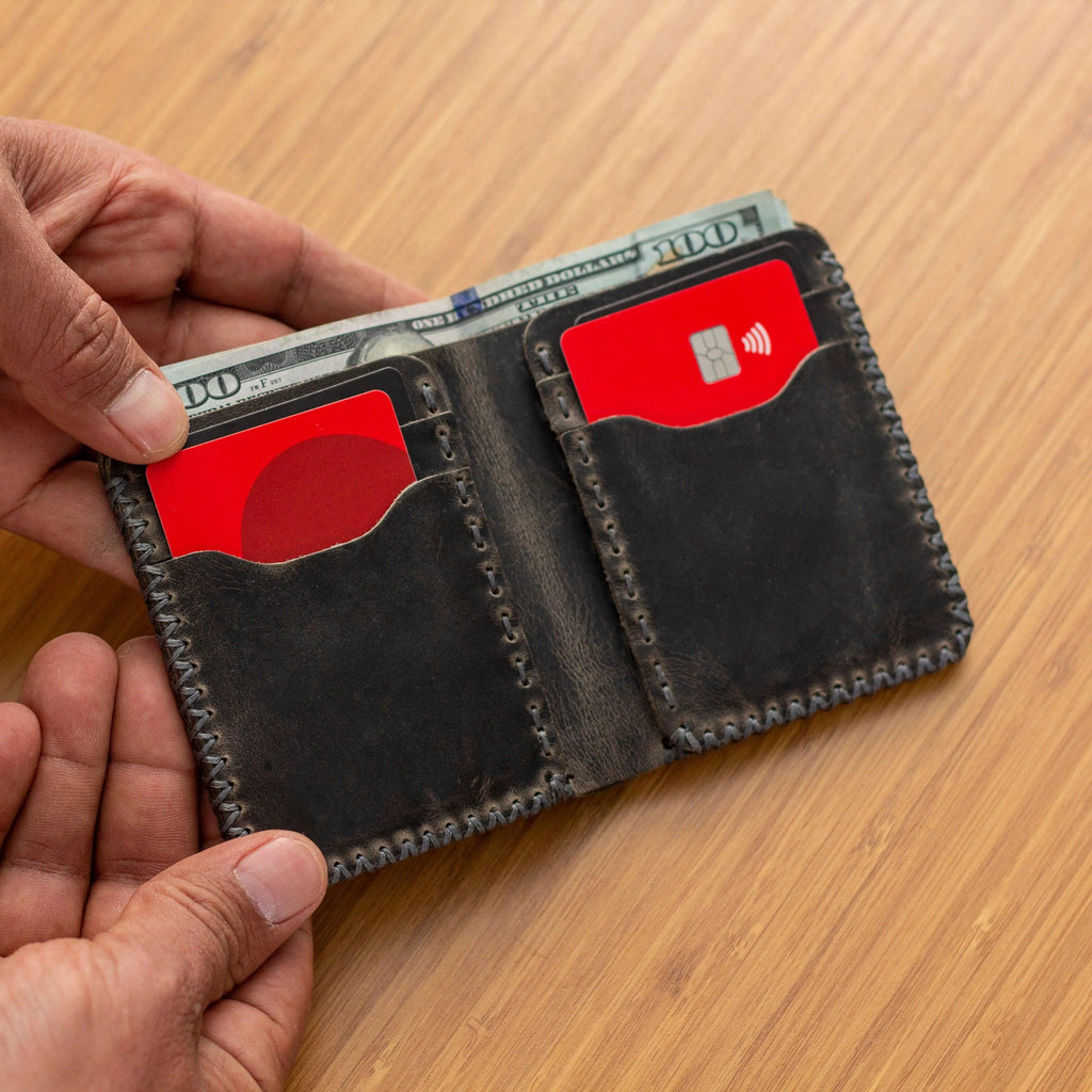 Gri Erkek Deri kartlık Cüzdan | Alone 102 - alonebag