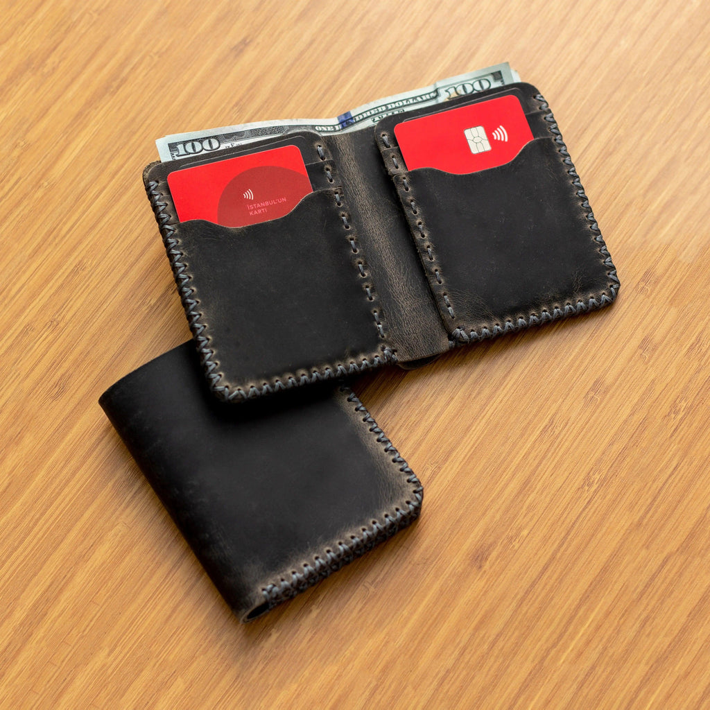 Gri Erkek Deri kartlık Cüzdan | Alone 102 - alonebag