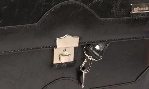 Deri Görünümlü Evrak Çantası | Alone 1209 Siyah - alonebag