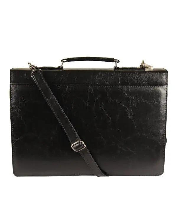 Deri Görünümlü Evrak Çantası | Alone 1209 Siyah - alonebag