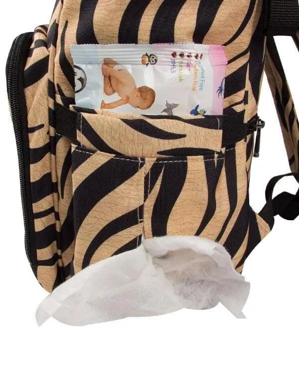 Bebek Bakım Sırt Çantası|9305 Zebra/Gold - alonebag