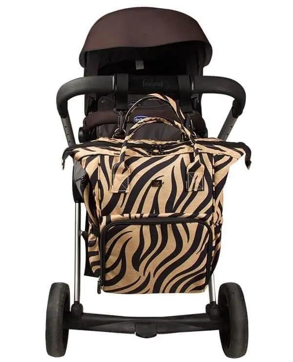 Bebek Bakım Sırt Çantası|9305 Zebra/Gold - alonebag