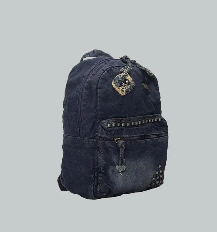 Kadın Denim Sırt Çantası - Yeşil Denim | 5118 - alonebag