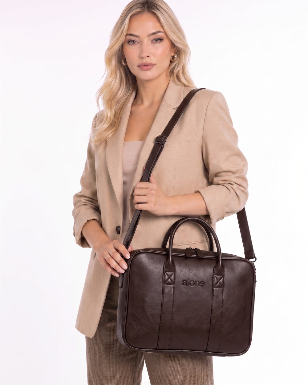 Alone Organizer Çanta 13"-14"İnç-1004 Kahverengi