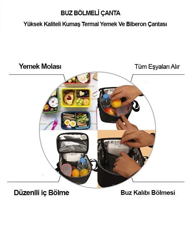 Termal biberon ve Yemek çantası | Alone 9311 Gri - alonebag