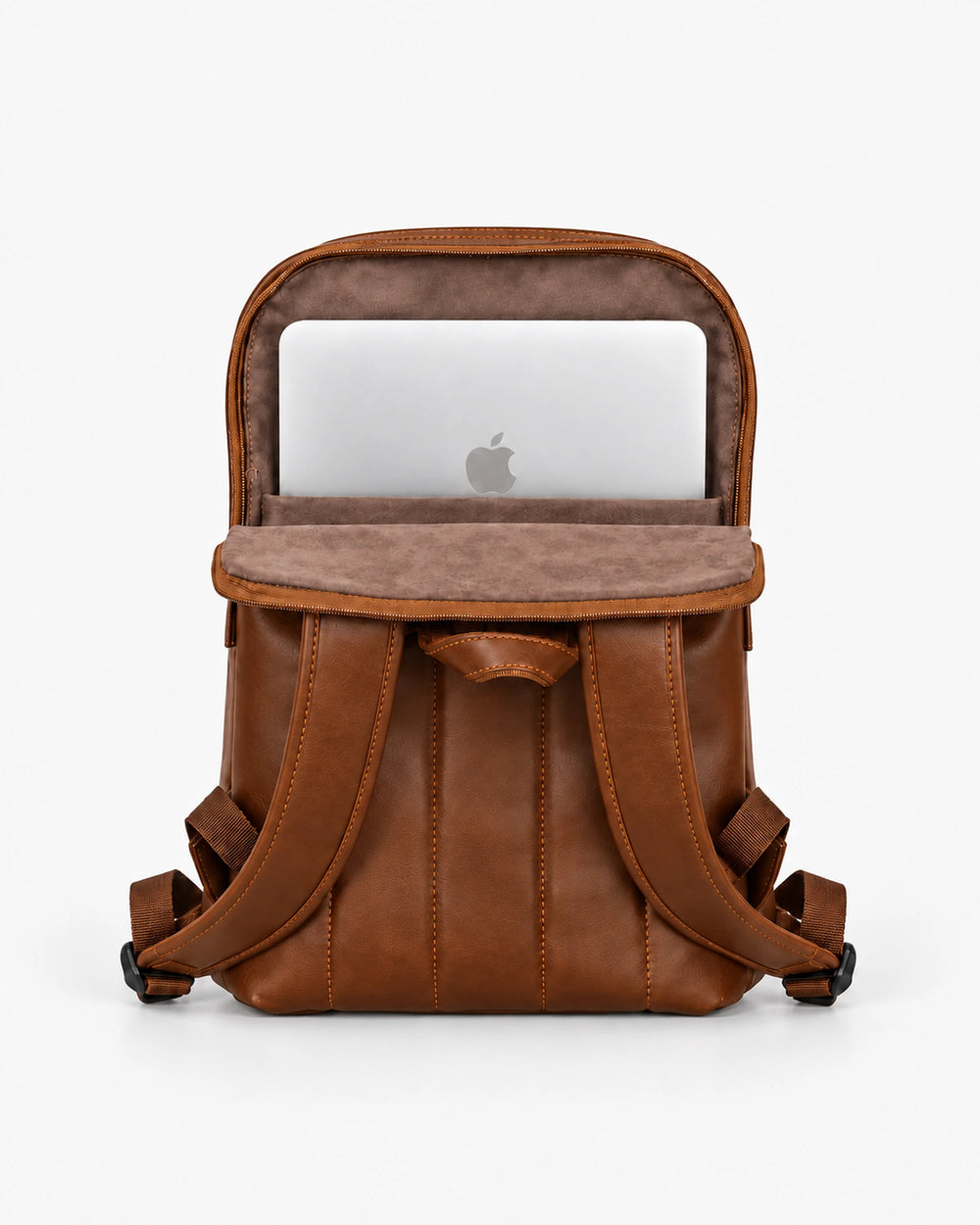 Alone 1027 taba laptop sırt çantasının arkadan açılan laptop bölmesi, içinde dizüstü bilgisayar