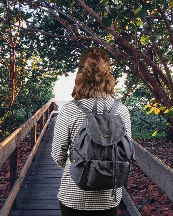 Kadın Denim Sırt Çantası Kaya | Alone 5117 - alonebag