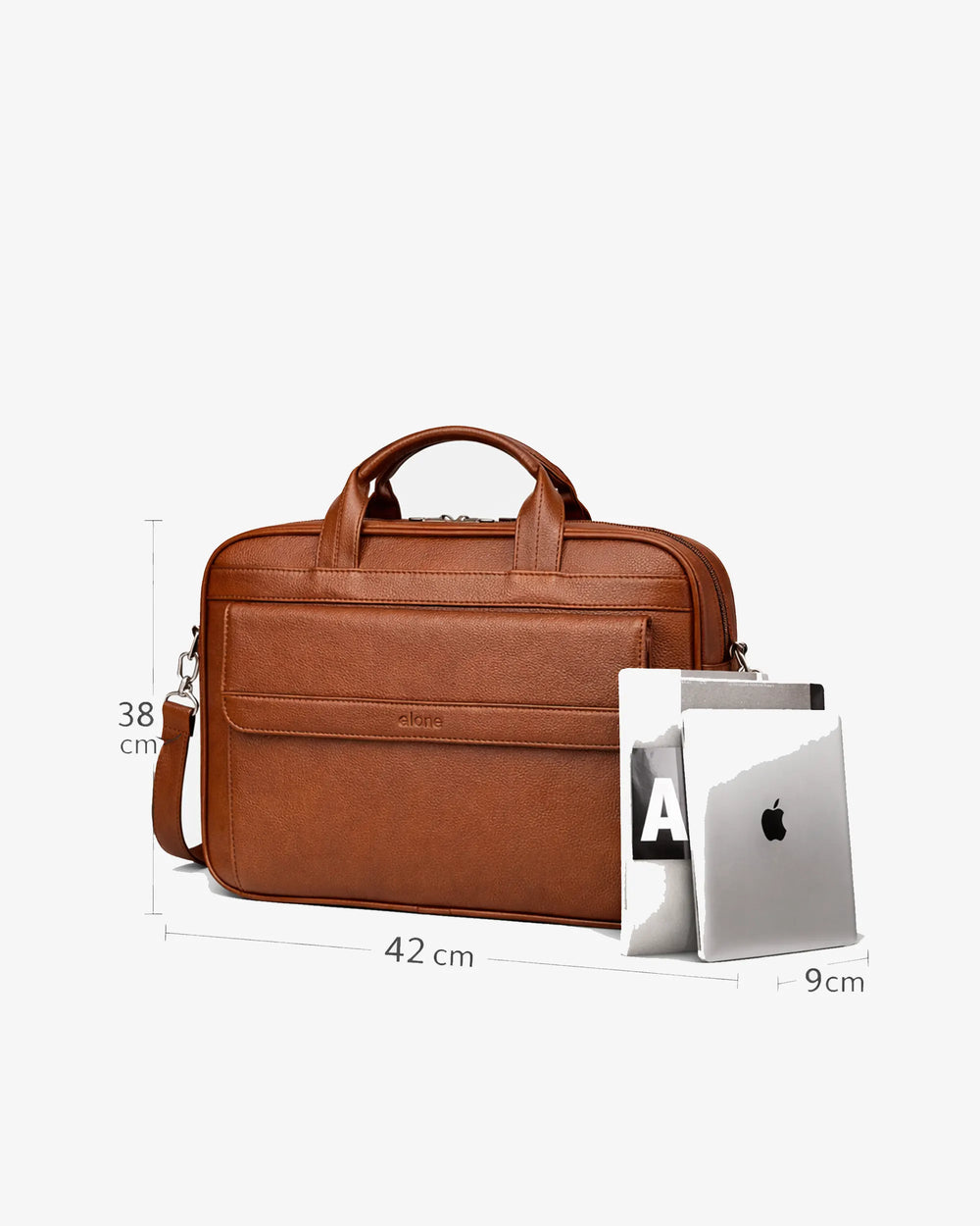Alone  Evrak Laptop Çantası 16" & 17" 1017 Desenli Taba