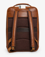 Taba laptop sırt çantasının arkası: telefon cebi, file sırt paneli ve valiz kayışı