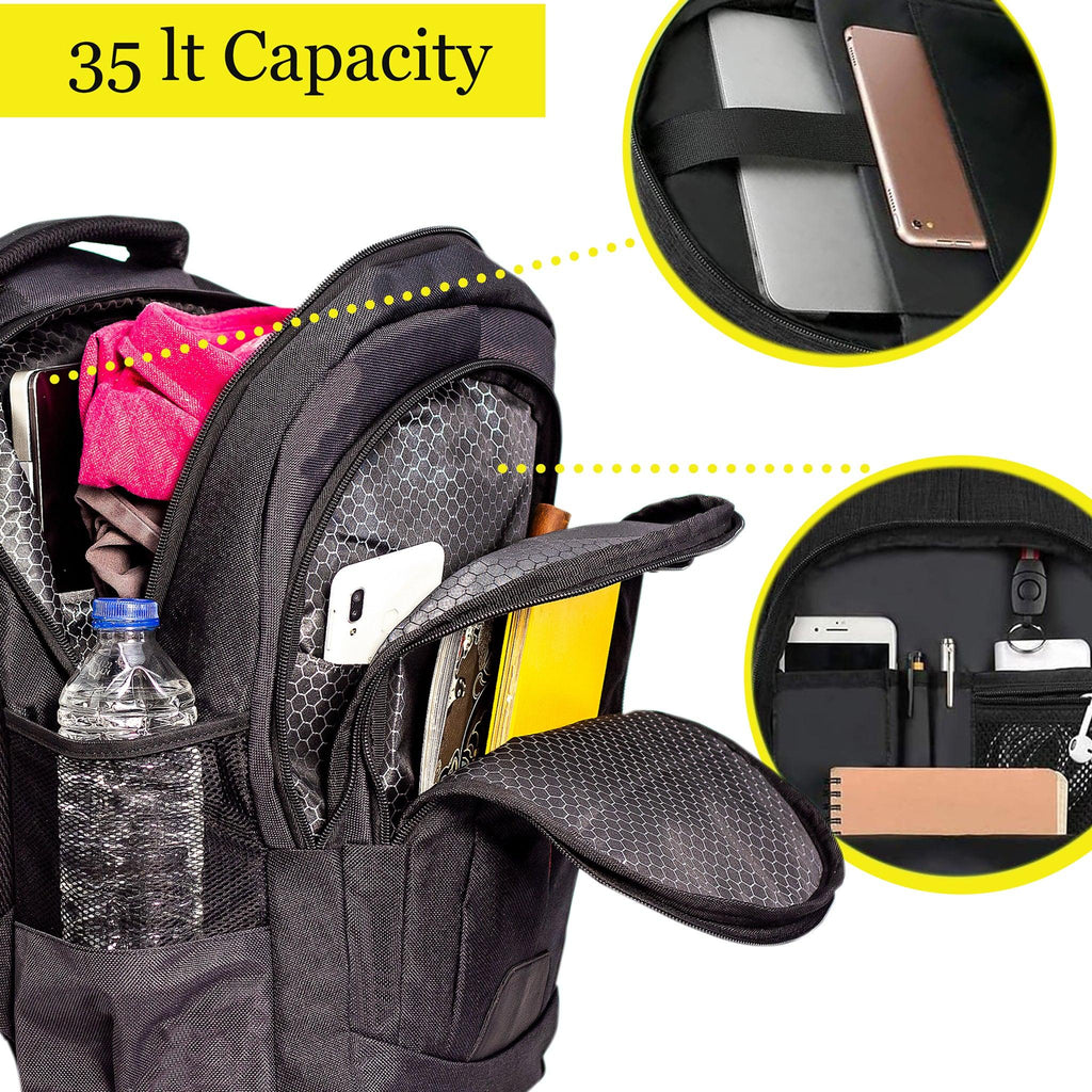 Laptop Gözlü Sırt Çantası | Alone 1330 Siyah - alonebag