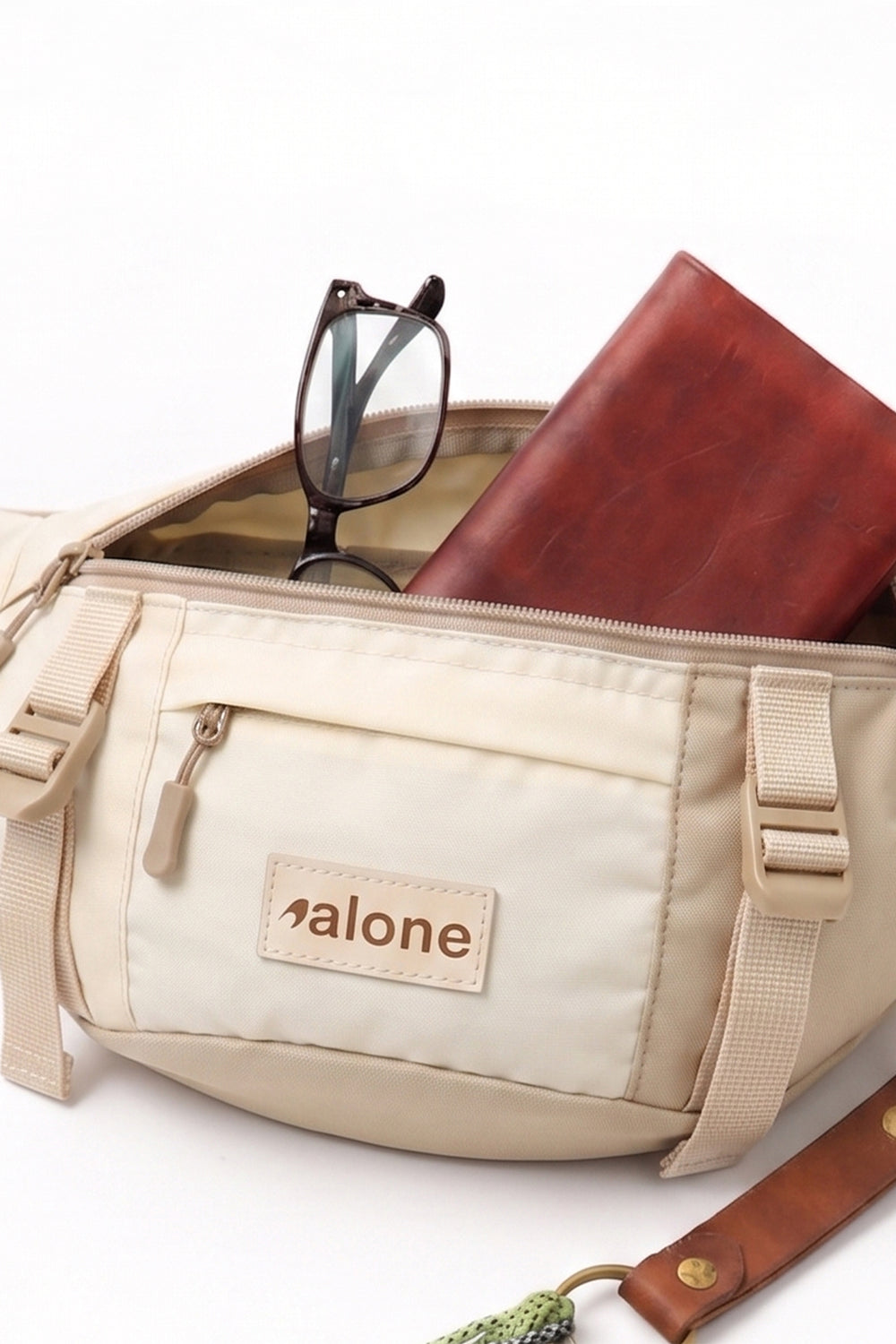 Alone Unisex Bel Çantası -Bej 6060
