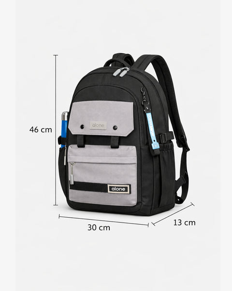 Alone Laptop Bölmeli Sırt Çantası 77213 Siyah-Gri - görüntü 6