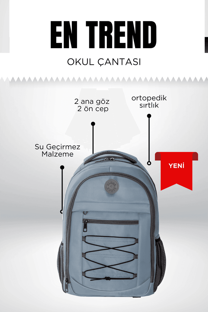 Okul Sırt Çantası | Alone Siyah 7509 - alonebag