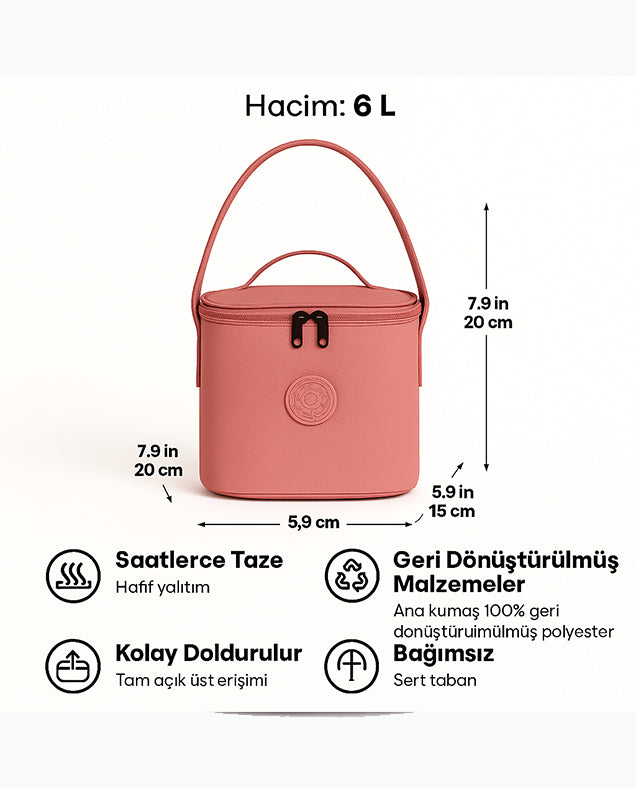 Alone 9311 Arya Termal Yemek ve Beslenme Çantası 7L Pudra